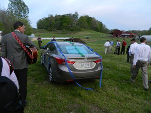 We finally arrived at their real get-away vehicle! Their car. :)