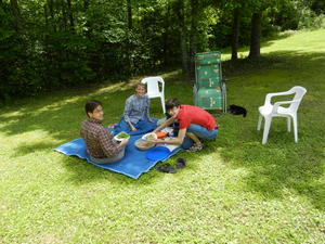 Sabbath afternoon picnic in our front yard.