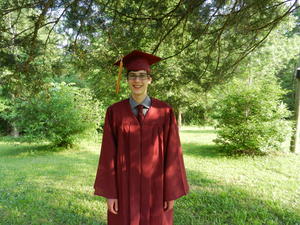 Lucas all ready for highschool graduation. We're proud of him for doing so well in school this year, but we are going to miss him as he heads back to Austria....