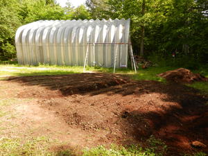 13 rows of greenbeans, 1 row of okra, and 2 hills of cucumbers all planted. :) Now... we'll see how they grow!