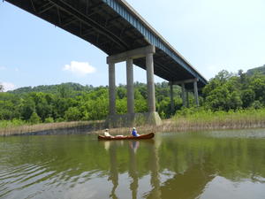 Mom and Dad under the parkway bridge.