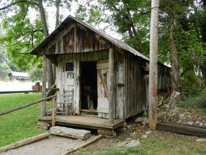 An old batchlor's cabin.