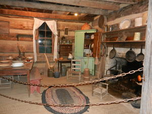 After lunch, the rain let up a bit so Danielle and Kristina went exploring again. Here's another cabin.