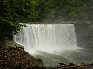 Back at home, we took another visit to Cumberland Falls. The water was clear and beautiful!