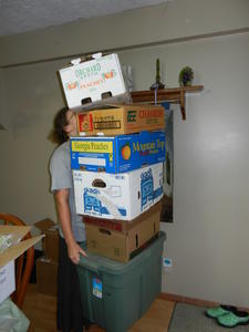 Danielle helping me put things away after a cooking class.