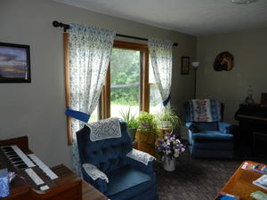 Curtains completed in the living room