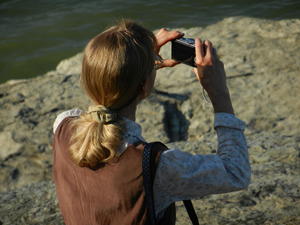 Kristina's mother taking pictures.