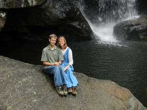 Daniel and Kristina by the falls.