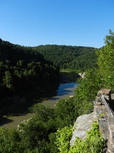 We next hiked over to Yahoo Falls. Here's the beautiful view from the overlook.