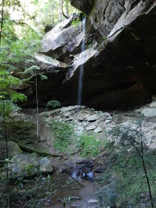 Daniel at the bottom of the falls.