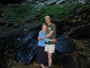 Kristina's parents next to Yahoo Falls.