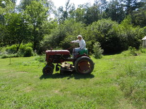 On Kristina's birthday, we all headed out to Uchee Pines in Alabama. We stopped in McDonald, TN to see Kristina's Aunt and Uncle and family. Here's an old, old tractor that still runs!