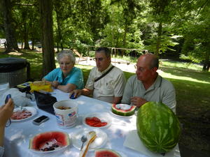 We had a scrumptious picnic lunch together.