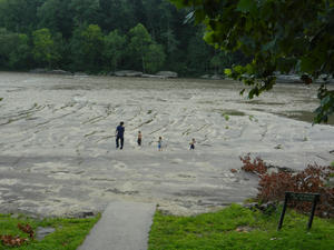 Daddy and the boys exploring the rocks