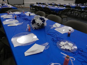 Reception tables were nicely decorated.