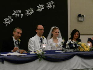 Bride and Groom and party arrive.