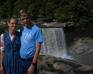 Daniel and Kristina at the falls.