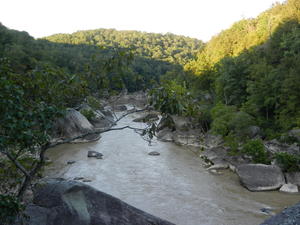 Kristina's view from the top of a rock.