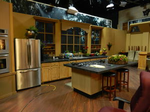 The filming kitchen.