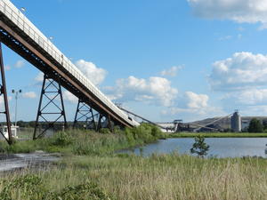 This is a channel for coal. They had miles and miles of these above ground chutes.