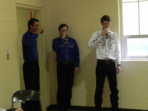 Last-minute refreshments before the wedding.