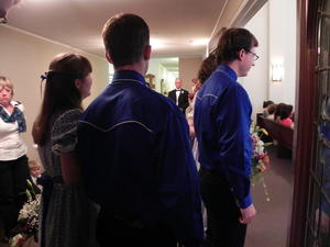 The wedding procession.