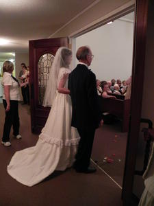 Doors open and here comes the Bride!