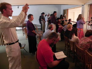 Kristina was up in the balcony, while Daniel stood down below to get some better pictures.