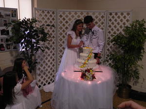 Cutting the cake
