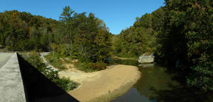 a panorama shot by one of the creeks we had to cross.