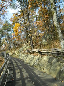 Walking back down the trail.