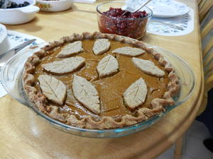 Kristina and Daniel made a pumpkin pie, mashed potatoes, and gravy. We had plenty of yummy food to eat!