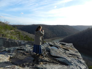 Kimberly taking in the scene with her camera.
