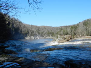 Christmas afternoon, we decided to hike to Eagle Falls. The water was roaring down the river!