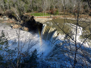 We saw a beautiful Rainbow over the falls!