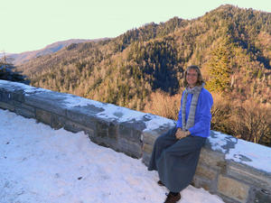 Kristina thrilled to be back in the mountains again.