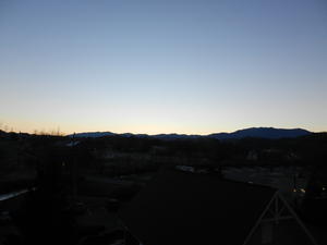 Watching the sunrise over the mountains on Friday morning was very special.