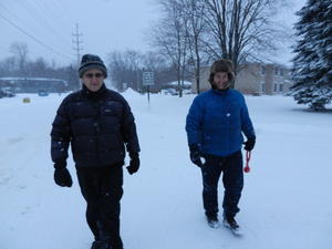 Taking an Arctic walk with Andrew in his neighborhood.