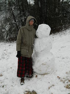 We had fun building a snowman!