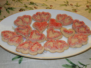 Kristina surprised Daniel with Valentine's cookies.