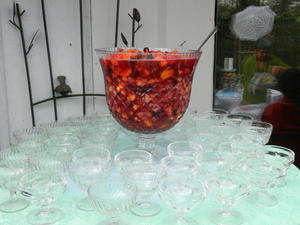 Fruit salad table.