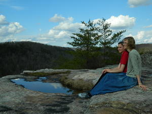 Jennita was visiting for the weekend, and she enjoyed the view with us.