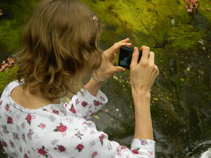 Kristina taking wildflower shots