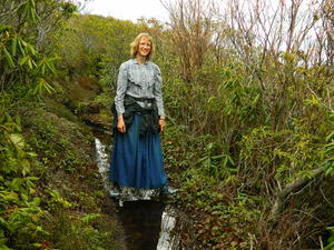 The trail was full of water--it was like walking up a creek bed! But we could see the top just ahead.