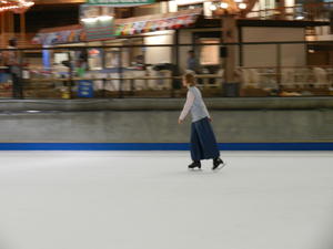 Our adventure was spending Sunday morning at the ice skating rink in Ober Gatlinburg. Since we got there early, there weren't too many people out there skating yet.