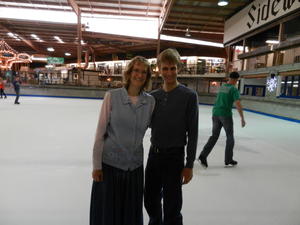 Kristina hadn't skated in 20 years, and Daniel hadn't in about 16 years, so we had to work at brushing up our skating skills!