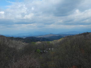 The view from the parking lot, at Ober Gatlinburg--a winter ski resort, but their skating rink is open all year long.