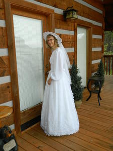 On the front porch at our cabin.