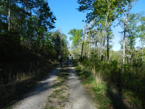 Headed up the gravel road.