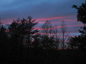 Kristina took this sunset photo out in our front yard.